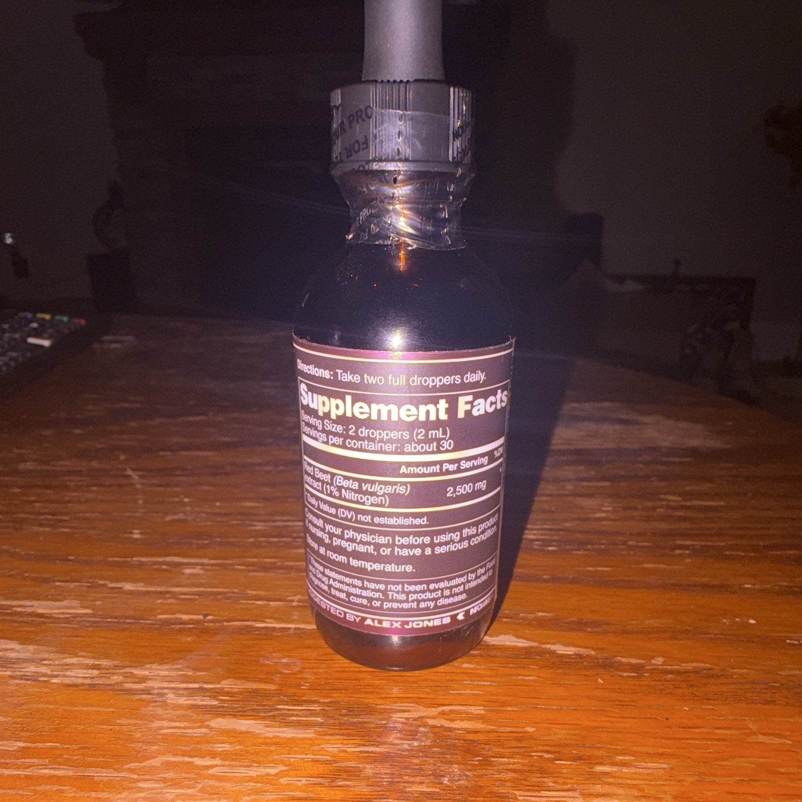 Infowars Life VasoBeet Complete Beet Root Liquid, Blood Circulatory, 2 fl oz