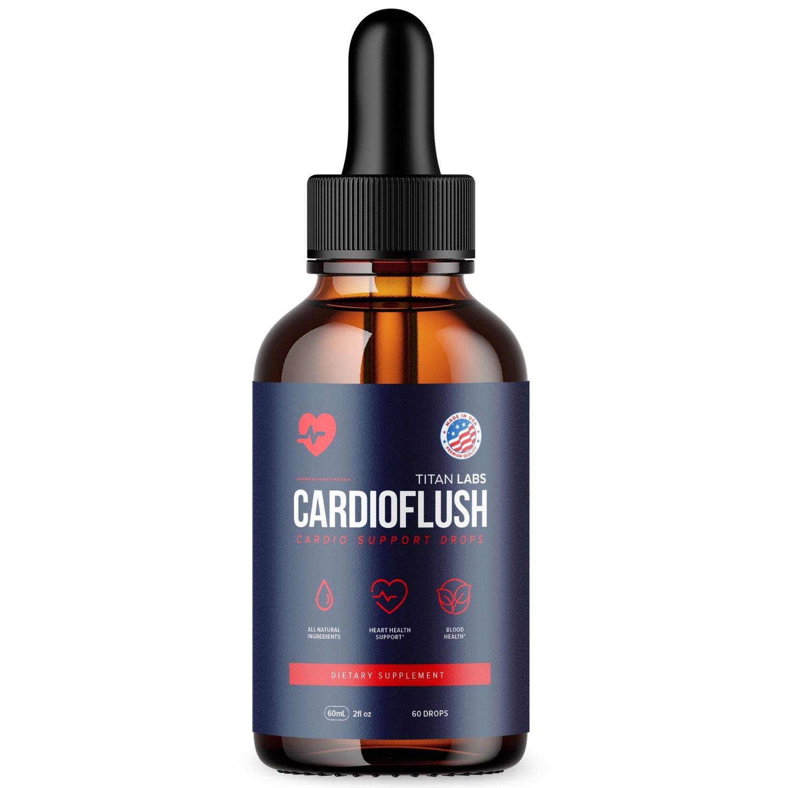 (1 Pack) Cardioflush Blood Health Support Drops Cardio Flush Vitamin 30 Servings