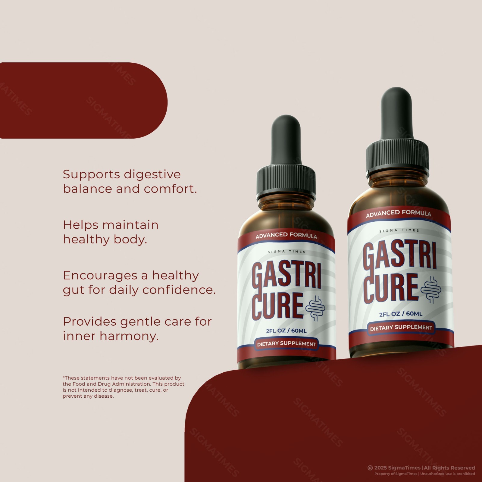 Gastri Cure Drops – GastriCure Natural Digestive Support and Comfort – 3 Pack