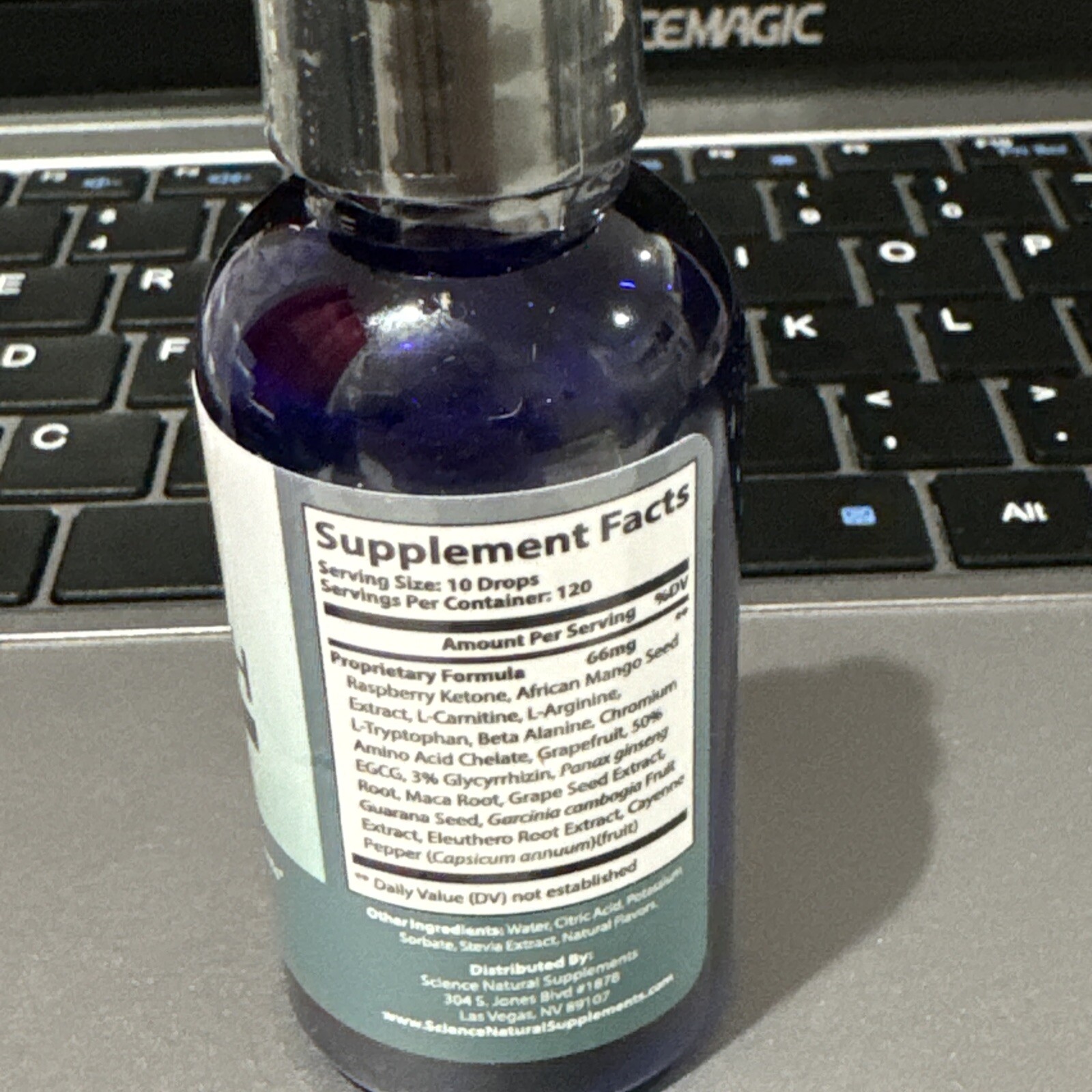 Science Natural Supplements Bio Switch Dietary Supplement 2 Fl Oz. NEW