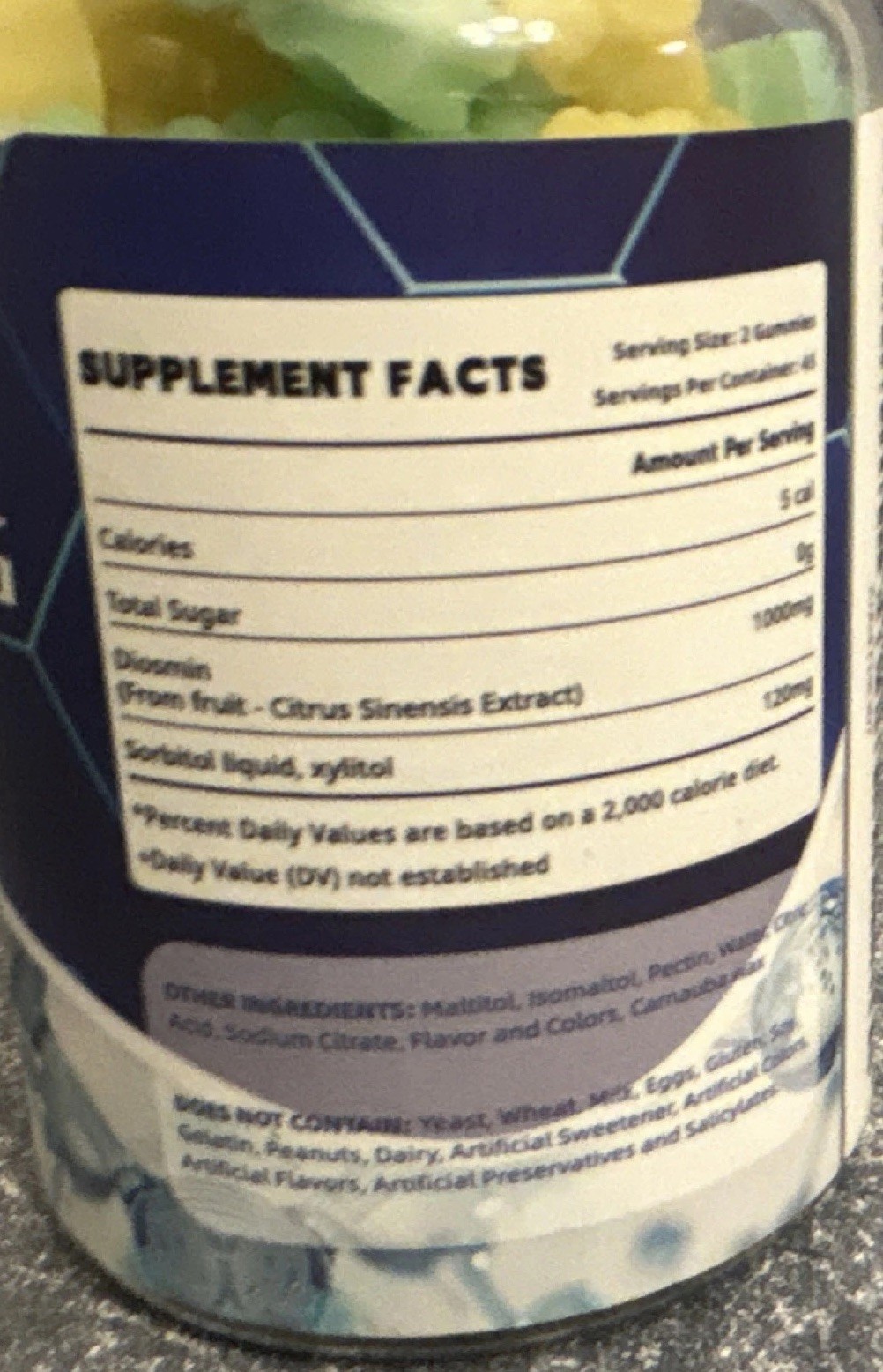 Diosmin Fruit Gummies Non-GMO Dairy-Free 90 Count Exp 04/27 Circulation Support