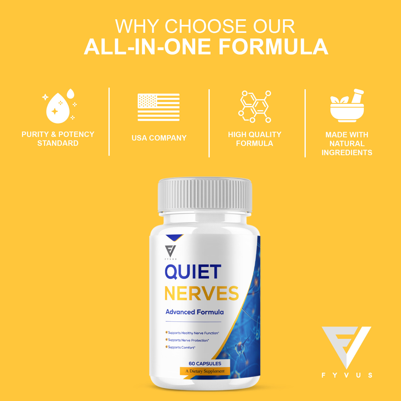 (5 Pack) Quiet Nerves Advanced Support, QuietNerves Formula (300 Capsules)