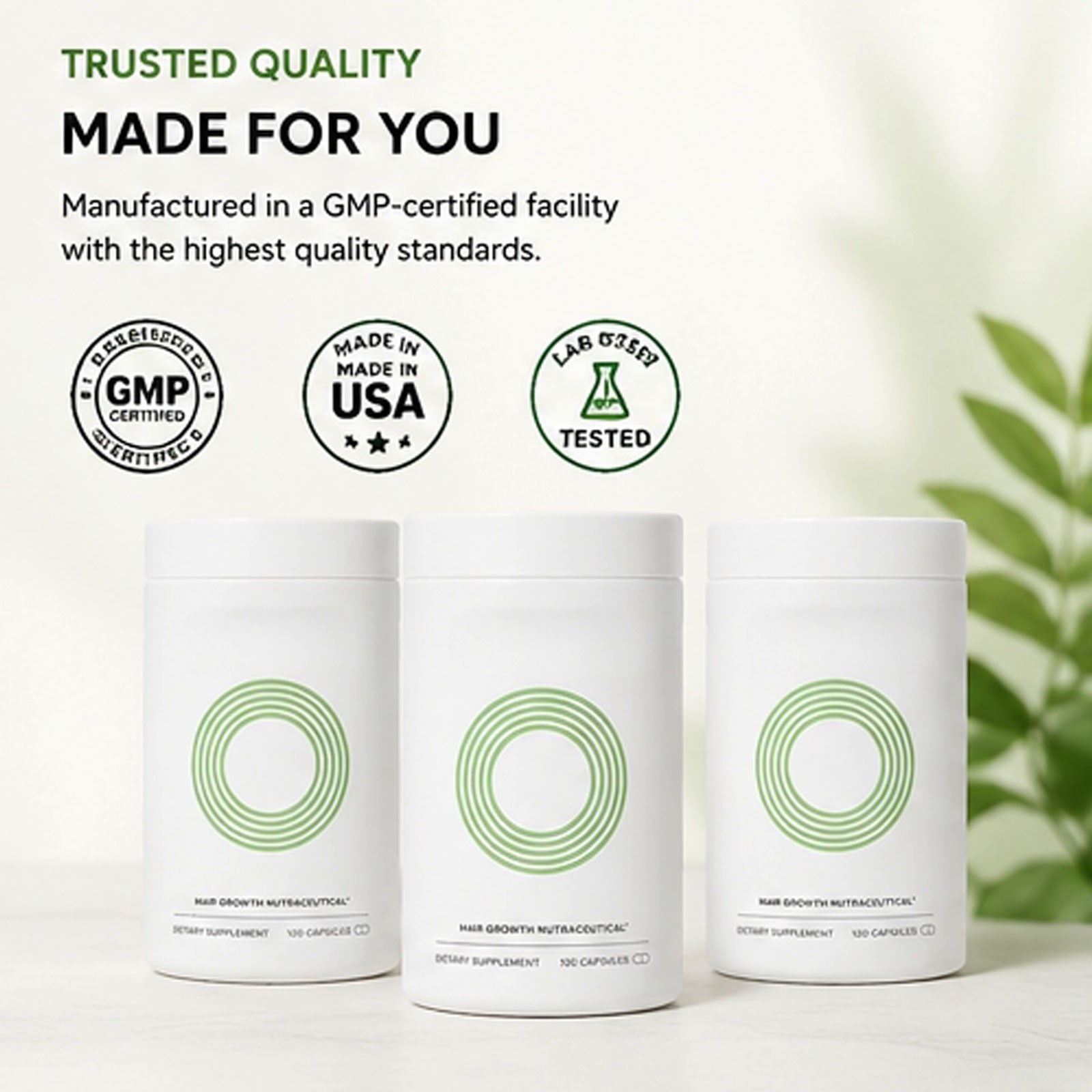 Women’s Hair Growth Supplement |3 Pack (120 Capsules) | 3 Month Supply| Exp 2026