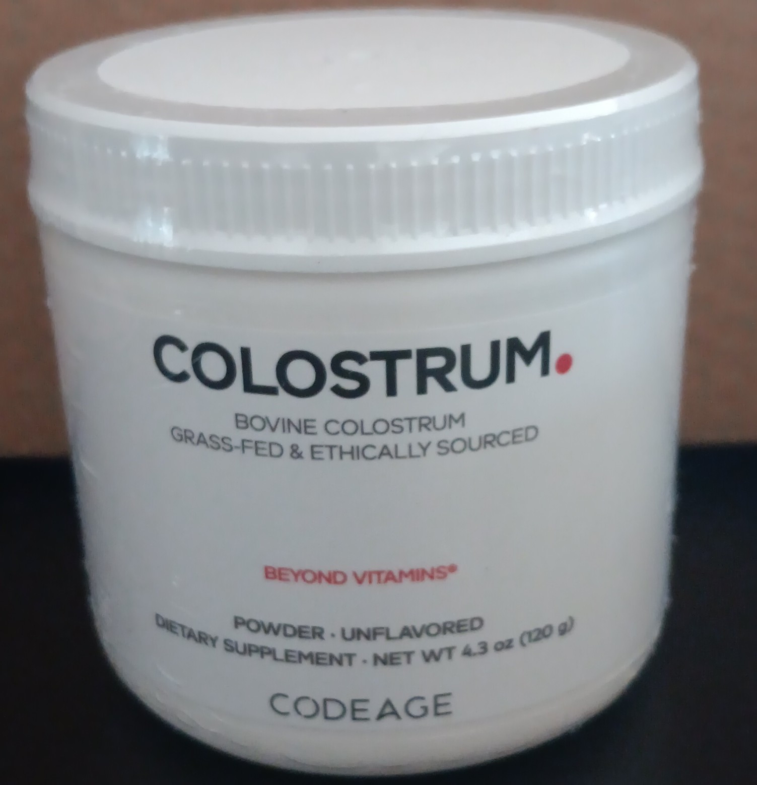 Codeage Grass Fed Bovine Colostrum Powder Unflavored Dietary Supplement 4.3 oz