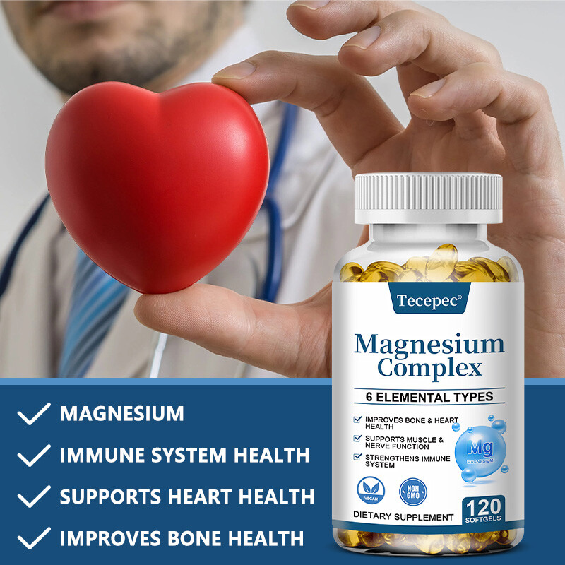 Magnesium Complex Supplement – Taurate, Citrate, Malate, Oxide For Muscle Bone