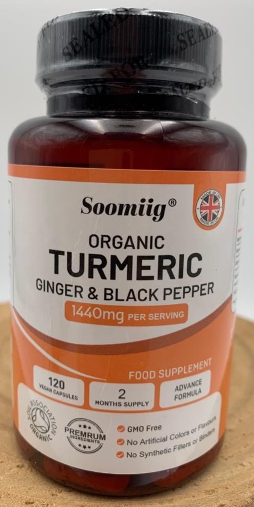 Turmeric Ginger Black Pepper Natural Pure Organic Herbal Supplement Capsules