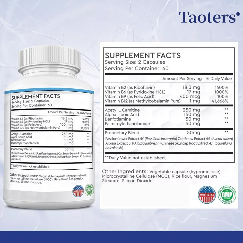 Advanced Nerve Support Capsules – Blood Flow & Circulationt 30 To 120 Caps