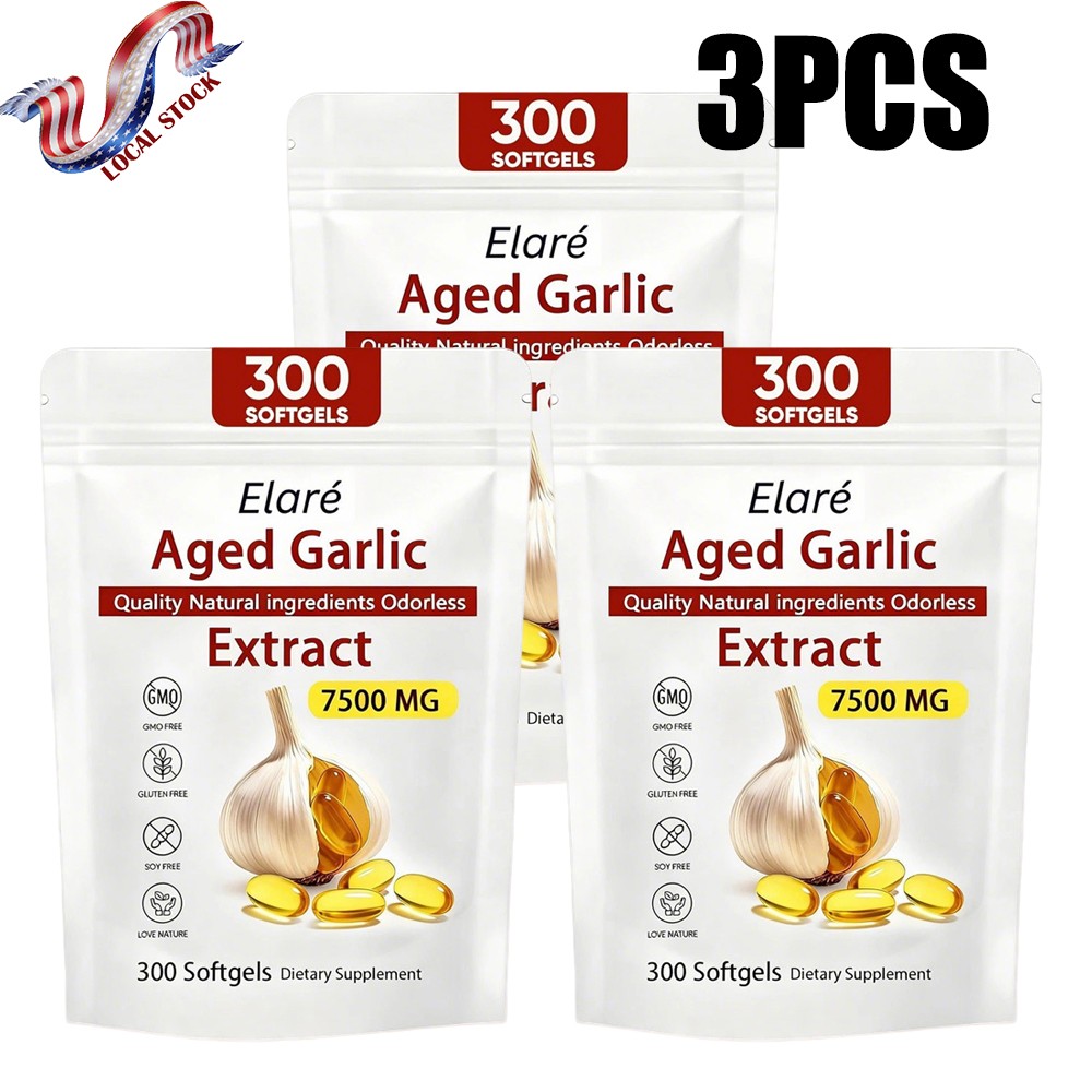 Aged Garlic Extract Original Supplements Formula Heart Health 7500mg 300Capsules