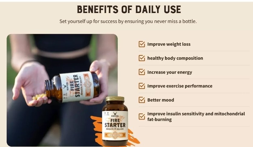 Heart & Soil Fire Starter High Stearic Acid 500mg 180 Capsules Exp. 1/27