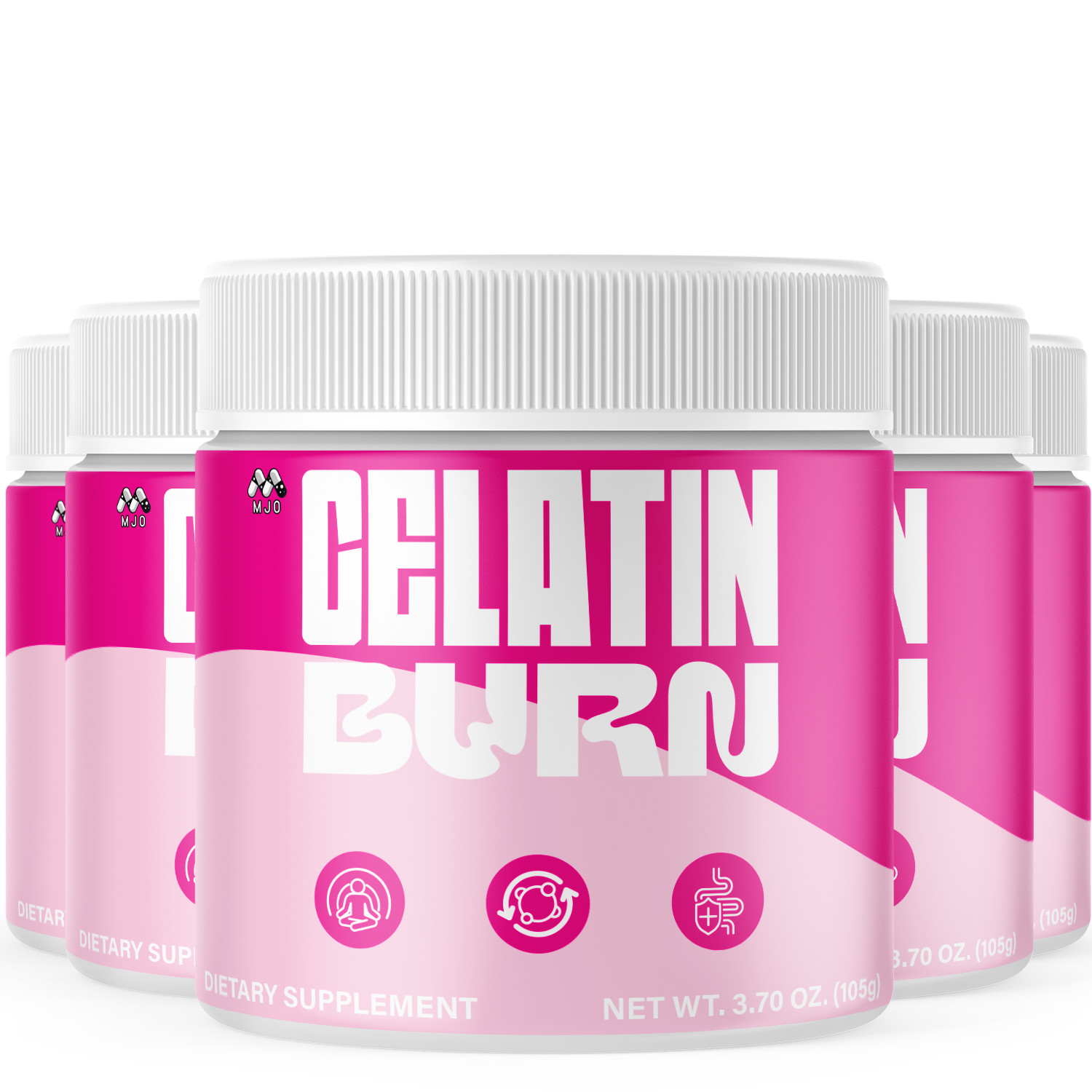 (5 Pack) Gelatin Burn Powder Weight Management Support Supplement GelatinBurn