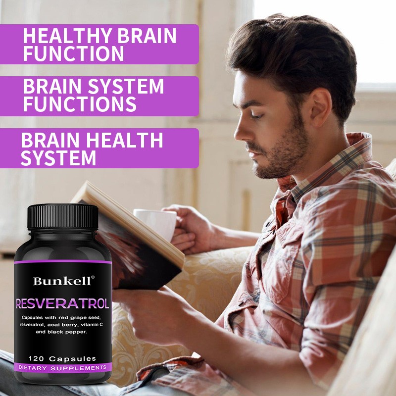 Resveratrol Complex-With Red Grape Seed, Protection for Heart & Skin 30~120Caps