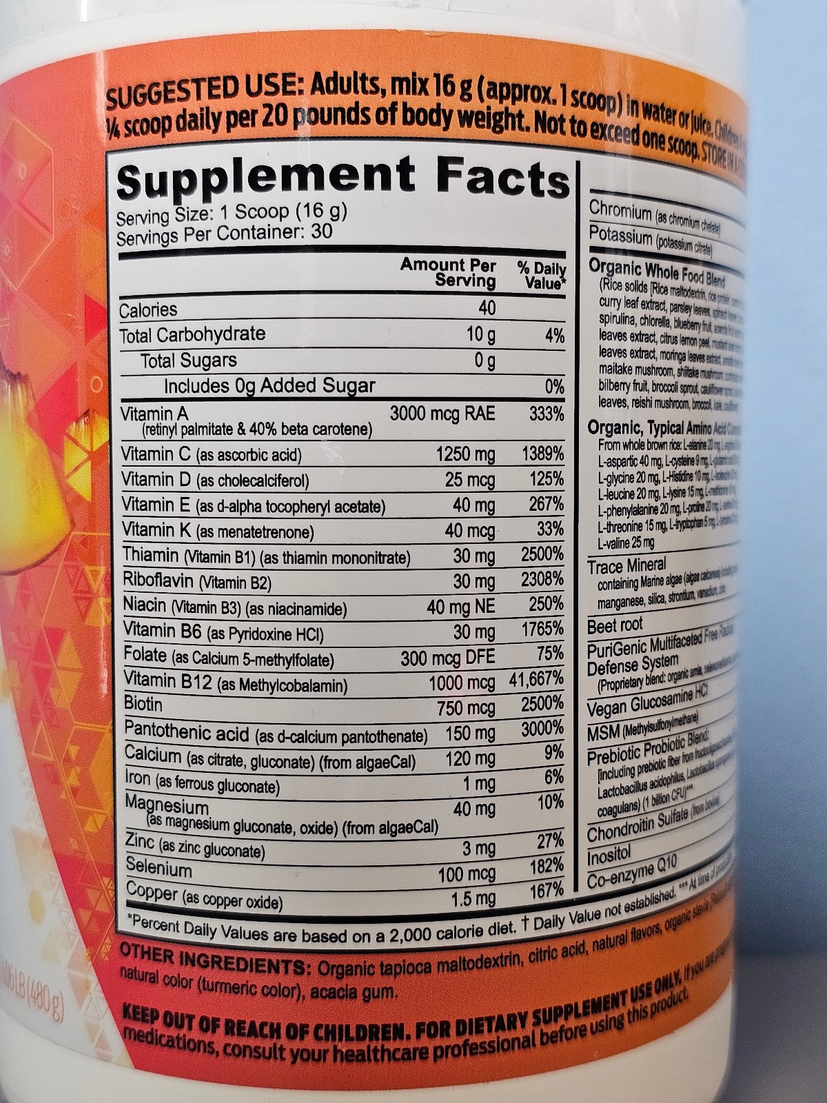Youngevity Beyond Tangy Tangerine 2.0 Citrus Peach Fusion 1.06 lb New! Exp 1/29