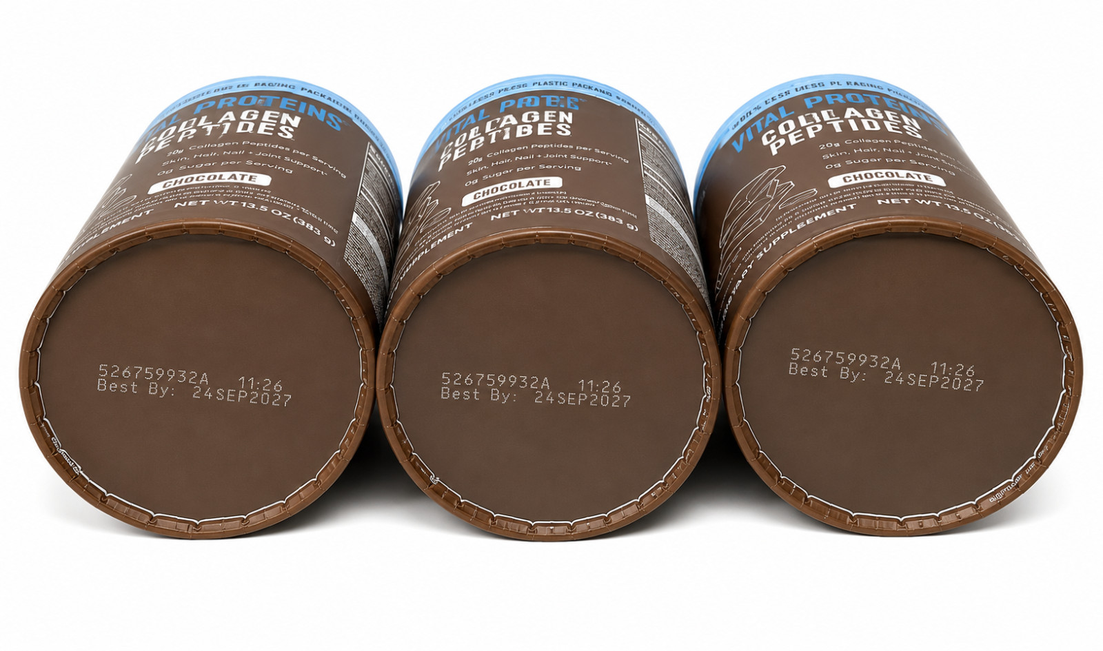 (3) Vital Proteins Collagen Peptides Chocolate Flavor Exp. 9-24-2027 13.5oz