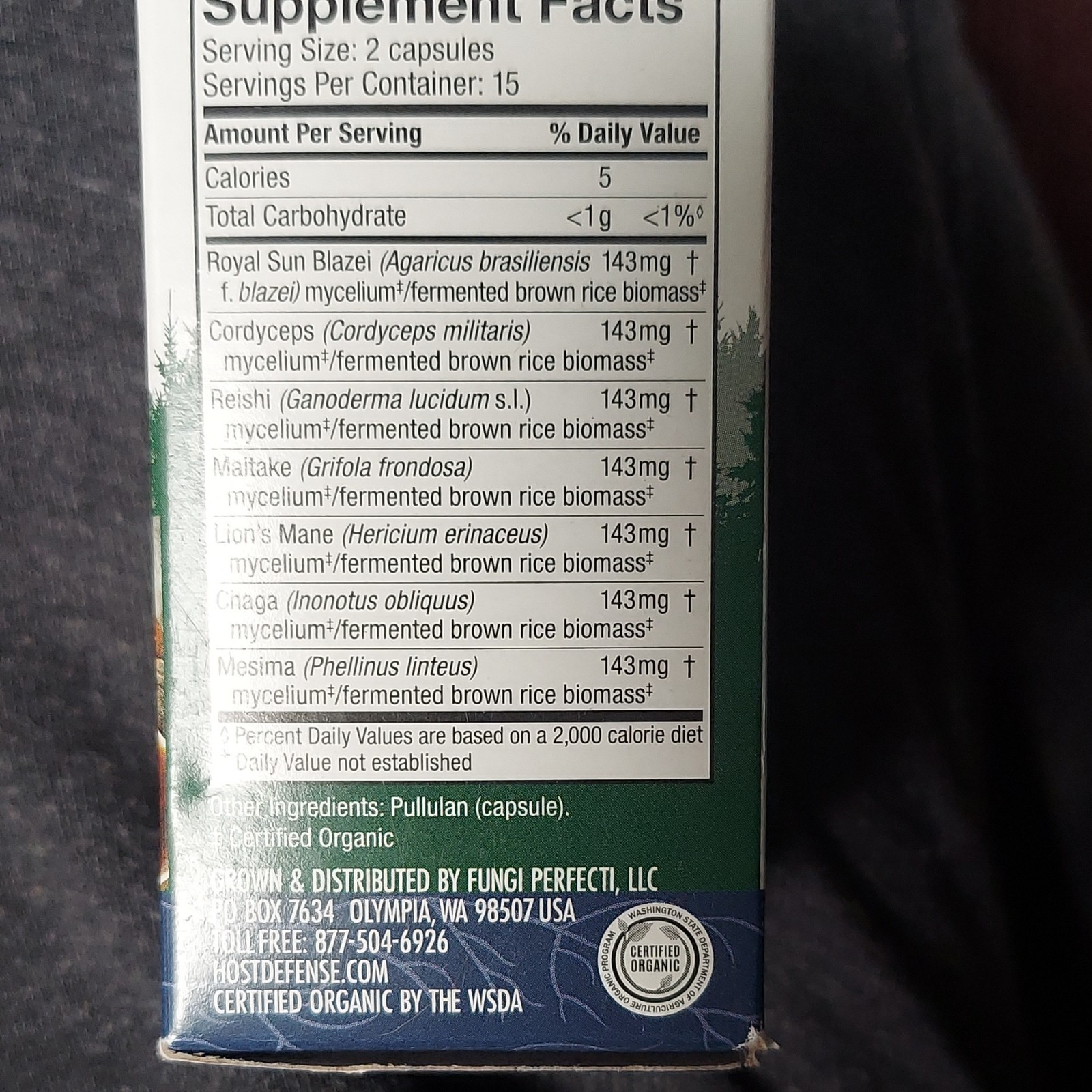 Host Defense Mushrooms Stamets 7 Blend Capsules 30ct Immune Support Vegan