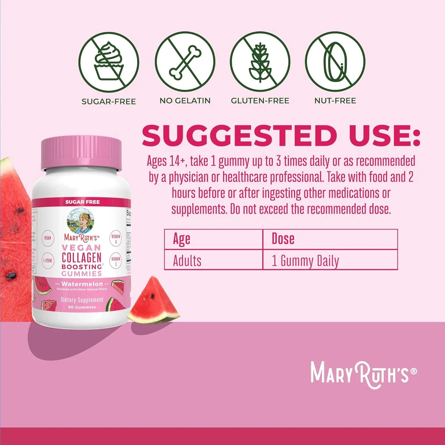 MaryRuth’s Vegan Collagen Boosting Gummies for Hair Skin & Nail Health