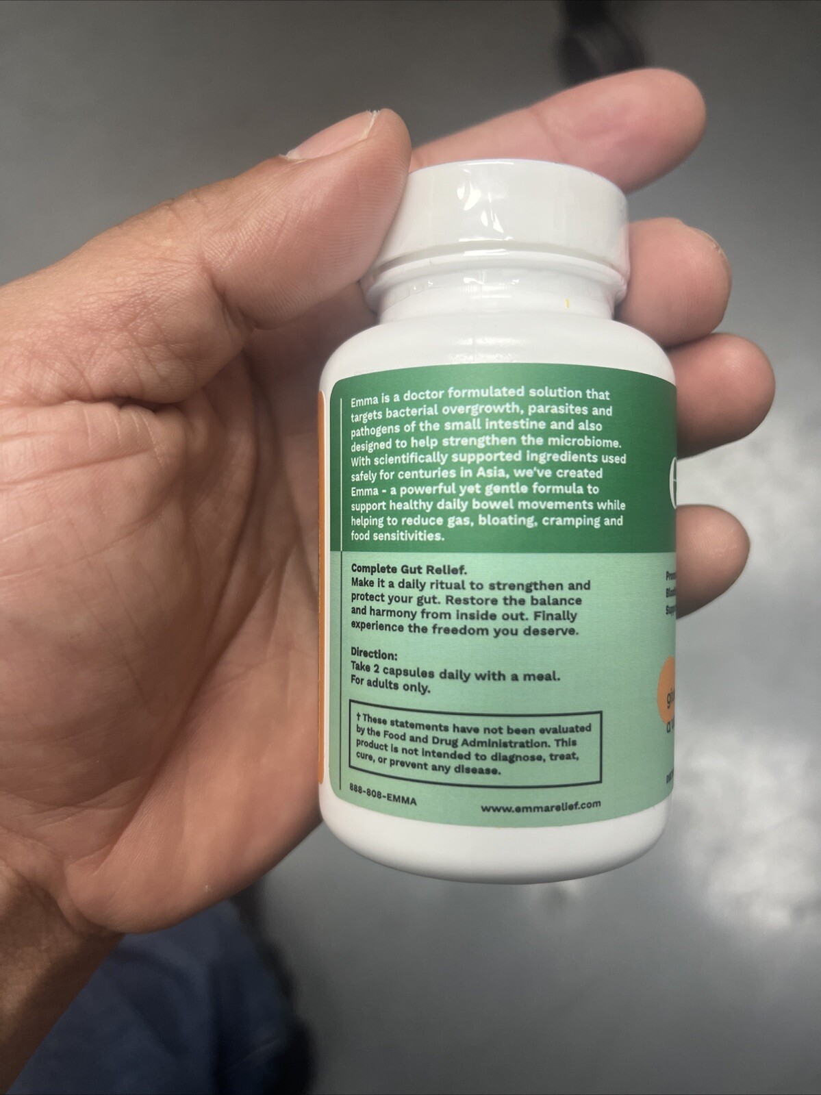 EMMA Probiotic, Gut Health, Digestive supplemental, Men And Women 60 Capsules