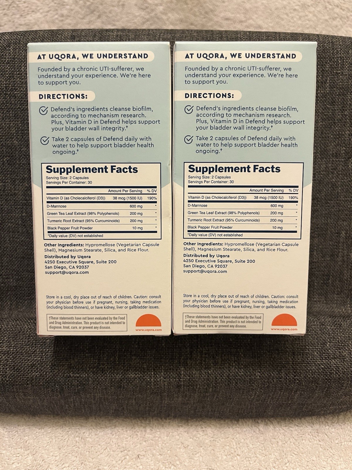 Uqora Depend Part 2 Proactive Regimen 60 CAPSULES Exp 09/26 & 10/26 NIB LOT OF 2