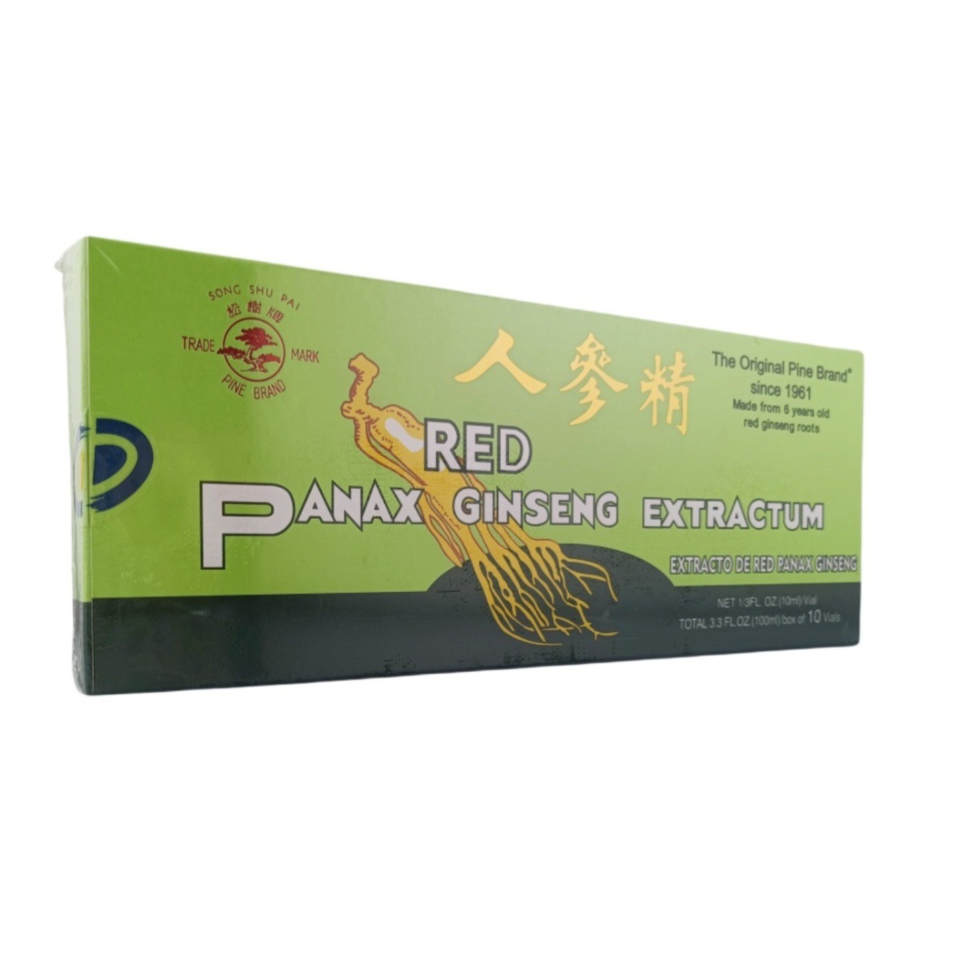 Pine Brand-Red Panax Ginseng Extract with Alcohol-10x10cc-Ginseng Oral Liquid