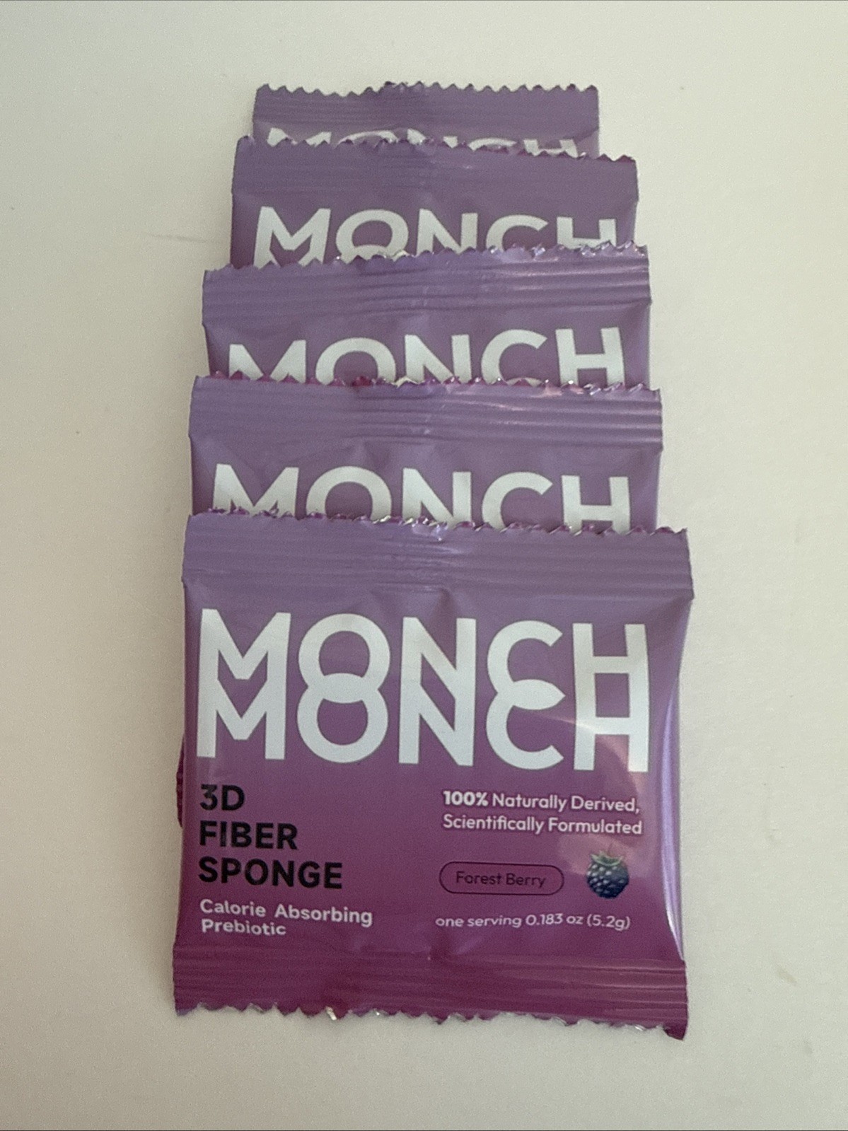 Monch Monch Calorie Absorbing Fiber 3D Fiber Sponge 5 Sealed Packets