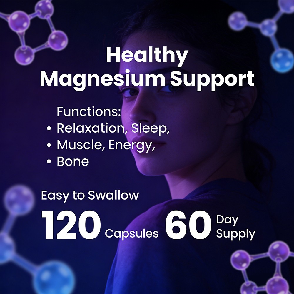 Magnesium 12 In 1 Complex Capsules Support Heart Bone Muscle Health 30-120 Pills