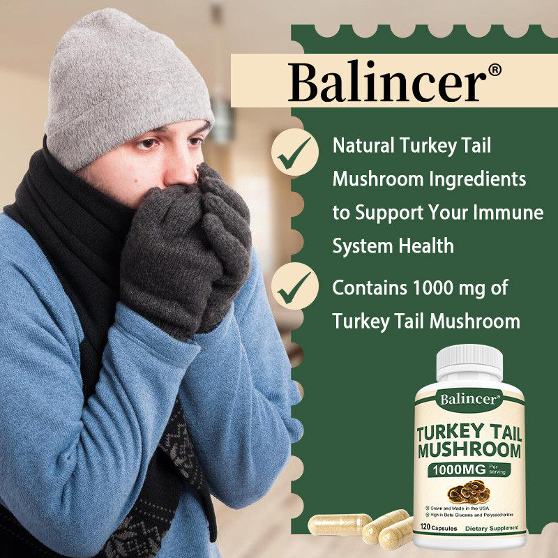 Türkiye Tail Mushroom Capsules – 1000mg – Healthy Immune System – Healthy Living