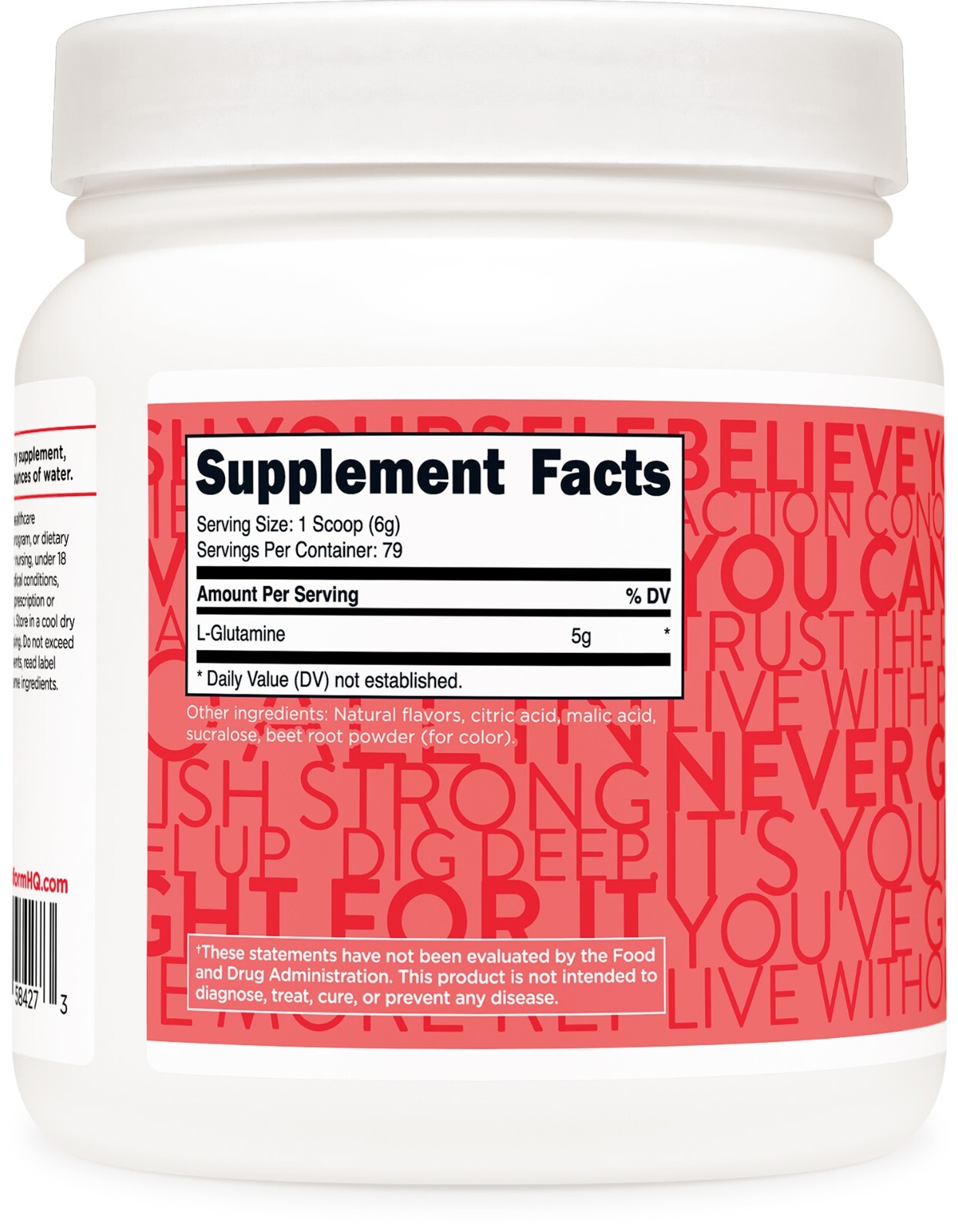 TransformHQ L-Glutamine Powder 500g (Strawberry Lemonade) – Gluten Free, Non-GMO