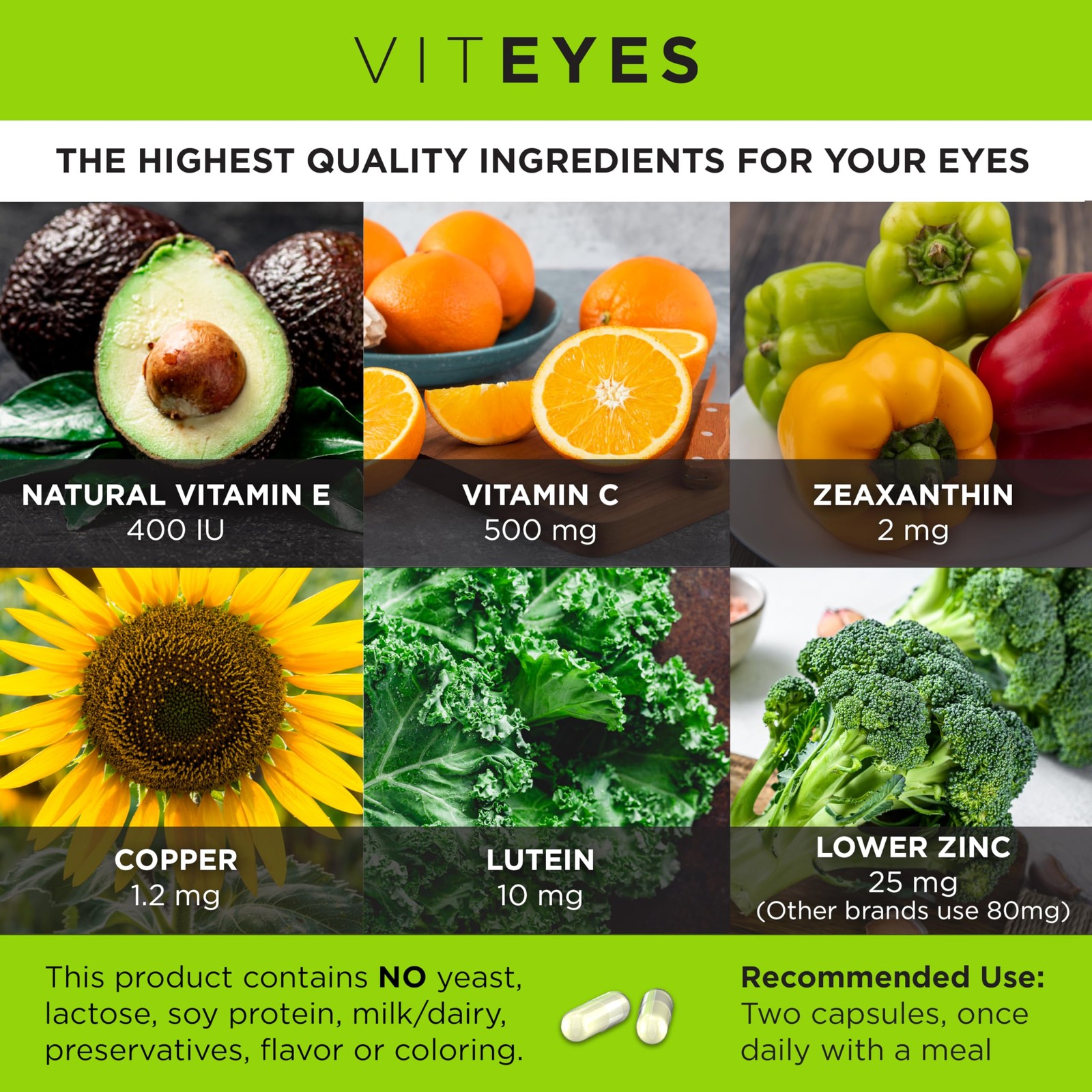 Viteyes AREDS 2 Eye Vitamins, Classic 60 Count (Pack of 1), Capsule