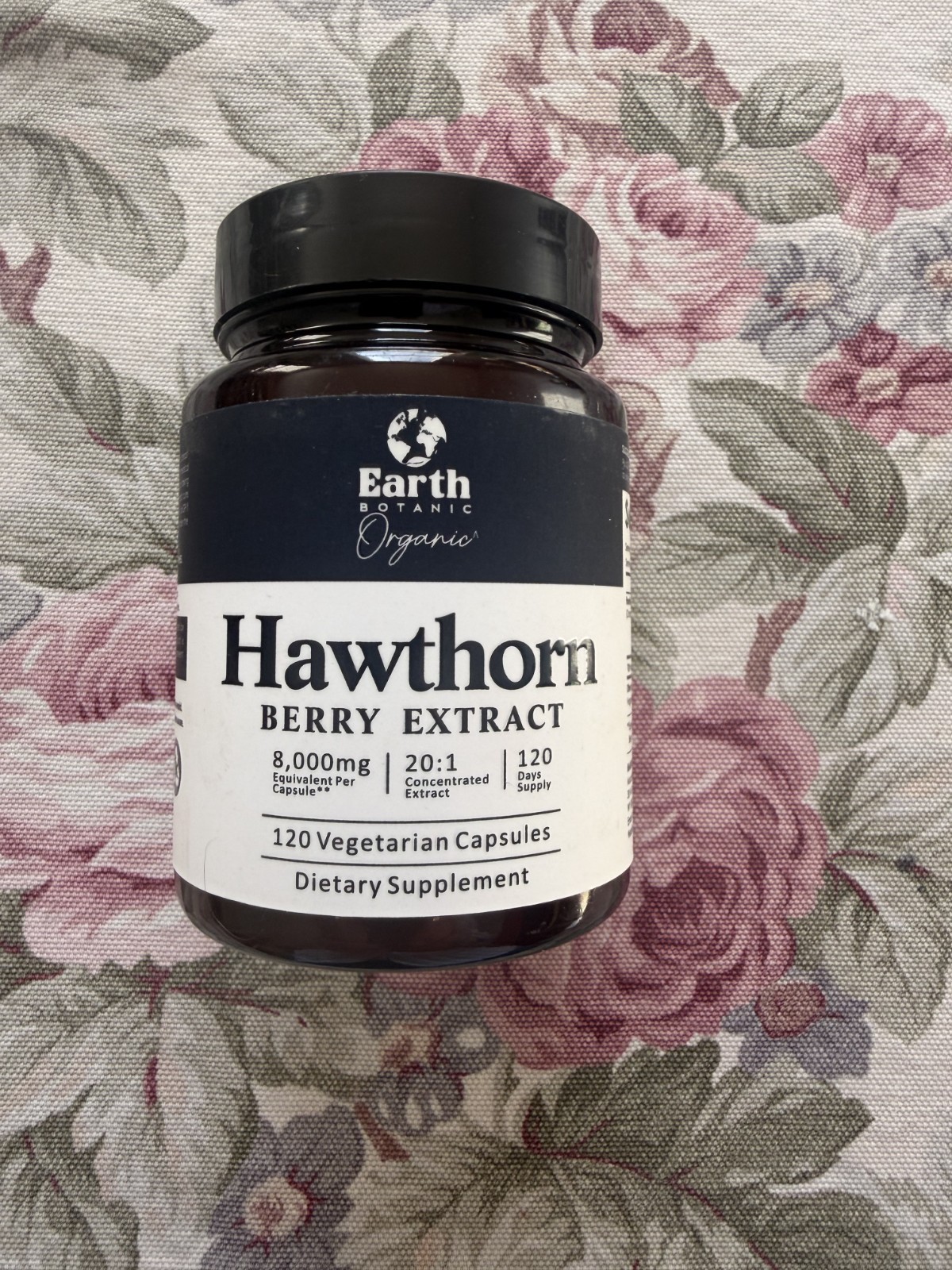 Earth BOTANIC Organic Hawthorn Berry Extract 20:1, 8000 mg Equivalent