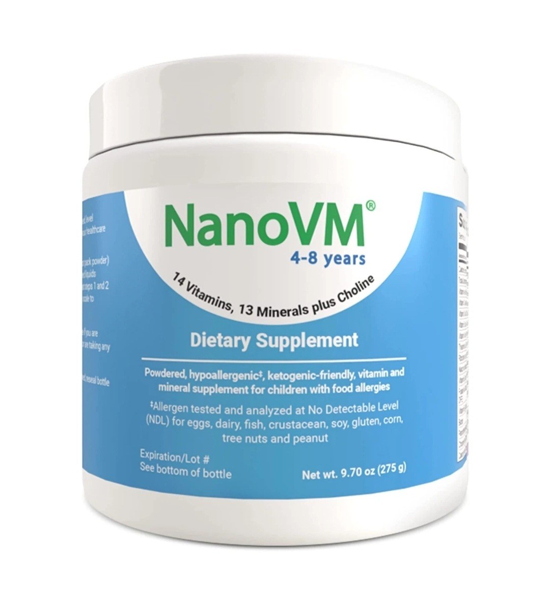 Nano VM 4-8 Years, Allergen-Free Kids Multivitamin