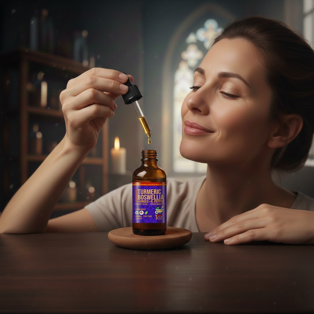 Joint & Mobility EASY Drops Turmeric Boswellia Ginger Tincture 1:3 Potency USA