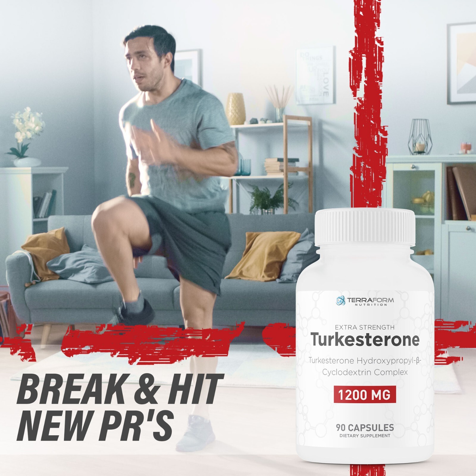 Max Turkesterone 1200mg, Enhanced with Hydroxypropyl-Beta-Cyclodextrin – 90 Caps