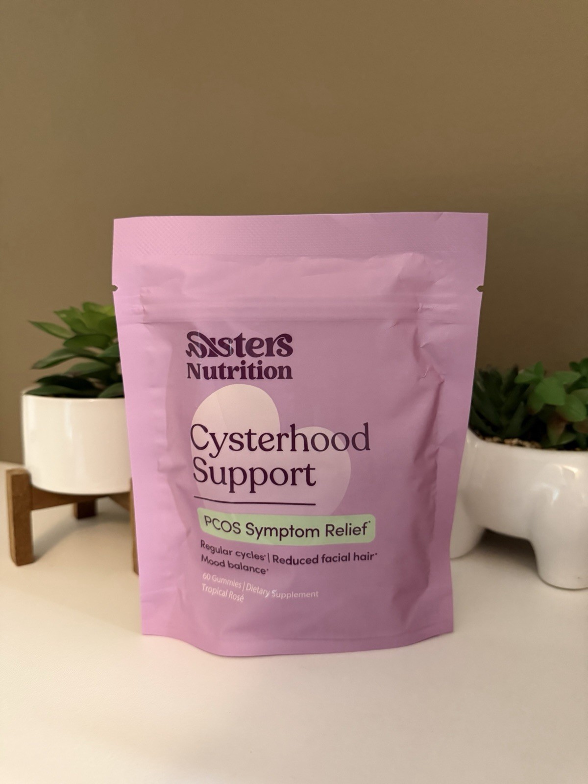 Sisters Nutrition Cysterhood PCOS Support Gummies 60ct Tropical Rosé Vegetarian