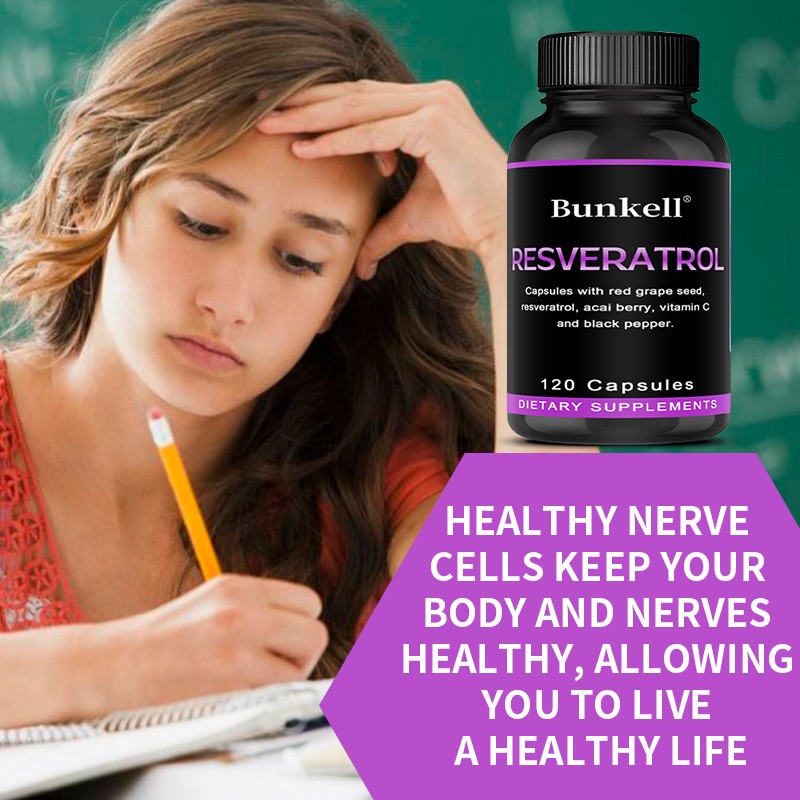 Resveratrol Complex-With Red Grape Seed, Protection for Heart & Skin 30~120Caps