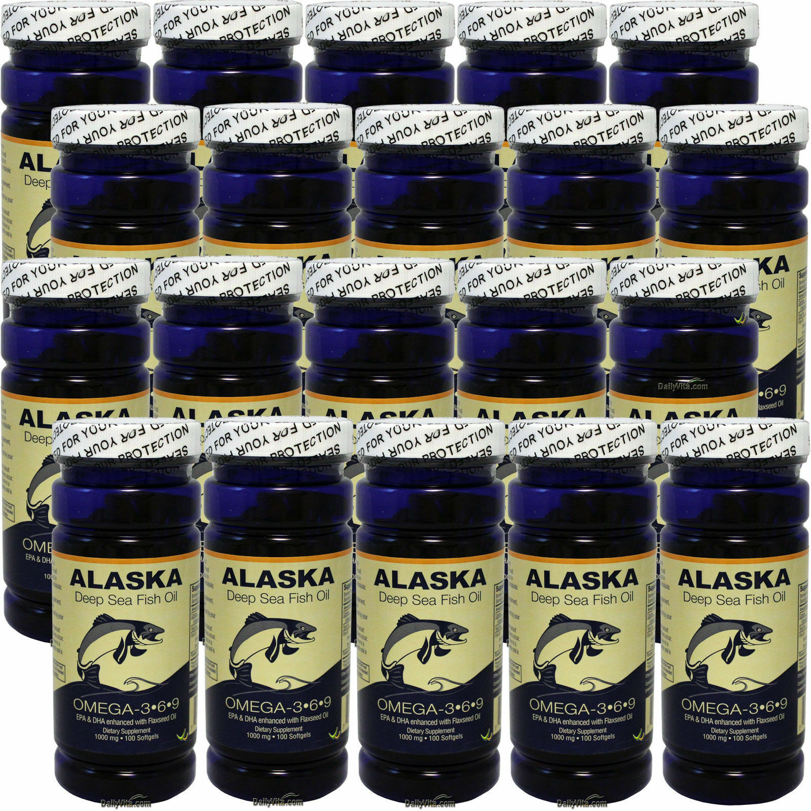 20 x 100SG Alaska Deep Sea Fish Oil Omega 3-6-9 EPA DHA