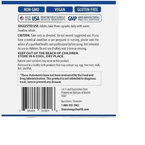 Stonehenge Dynamic Turmeric with Ginger & Bioperine 90 Cap. (PACK 3) – Exp05/27