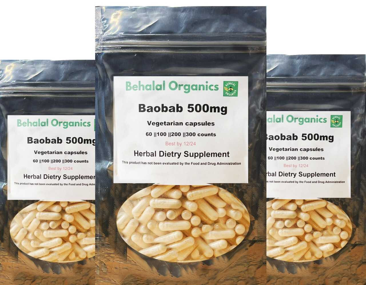 Baobab Capsules 100 counts
