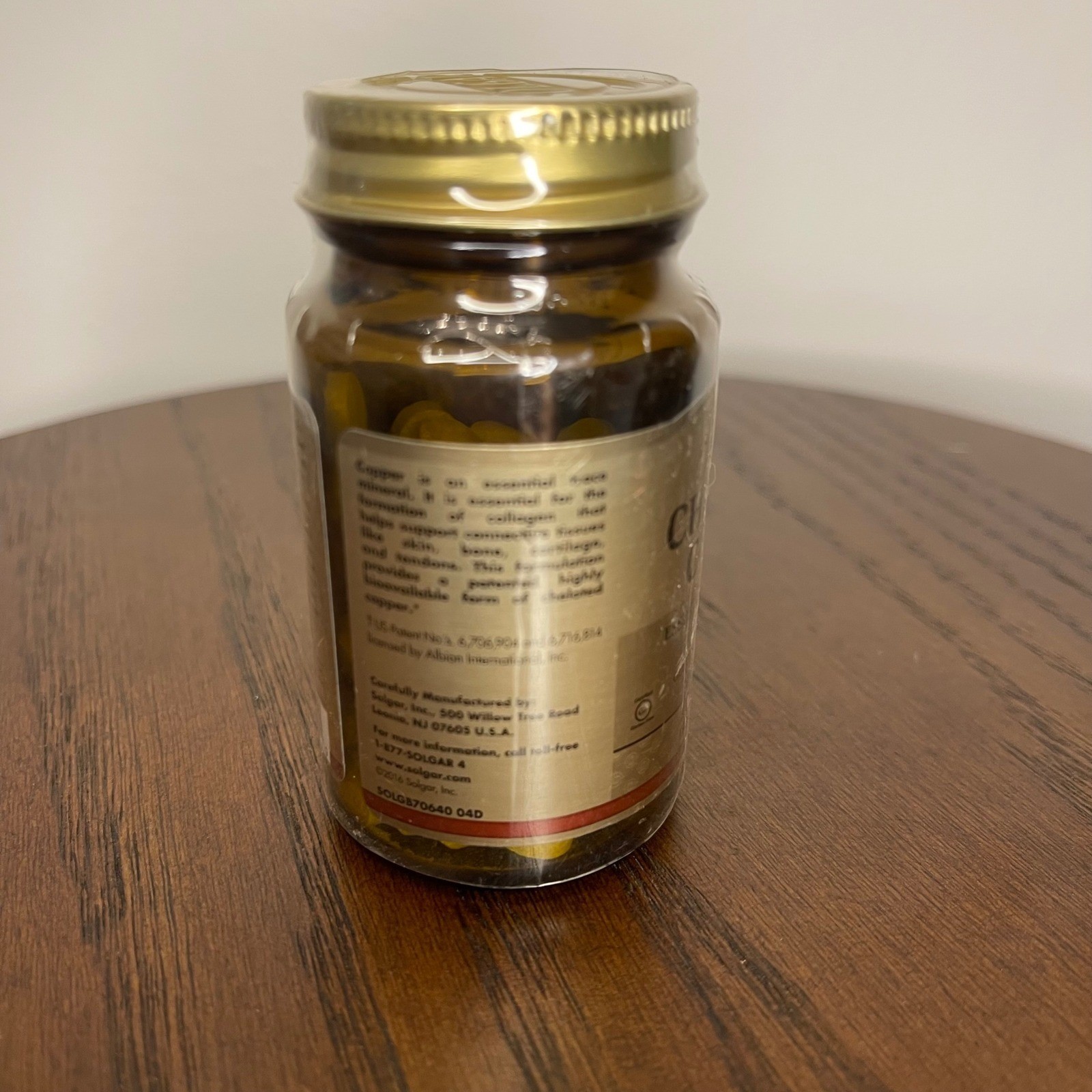 Solgar Chelated Copper 100 Tablets Essential Trace Mineral Dietary Supplement