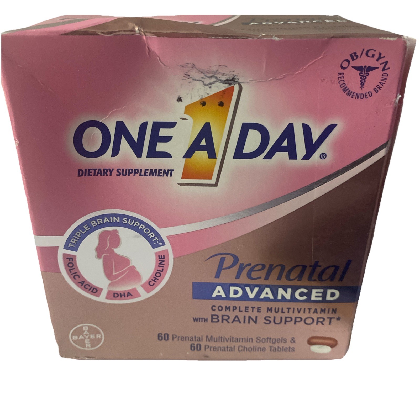 One A Day Prenatal Advanced Multivitamin Softgels 60 Ct + Choline Tablets 60 Ct