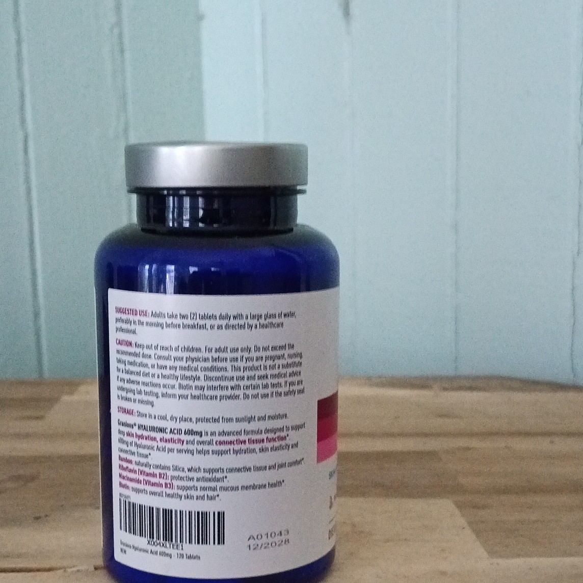 Granions Hyaluronic Acid 600mg + Bamboo Silica Biotin Vit B Complex 120 Tabs
