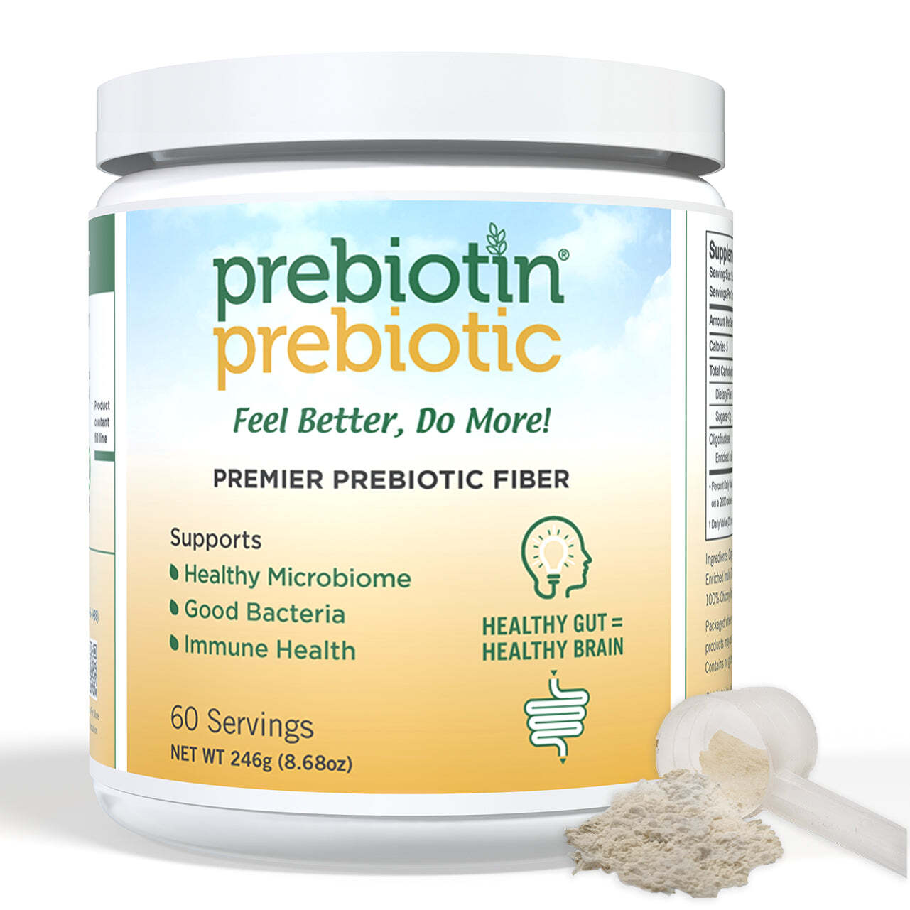 Prebiotin Premier Prebiotic Fiber – 8.68 oz – 60 Servings