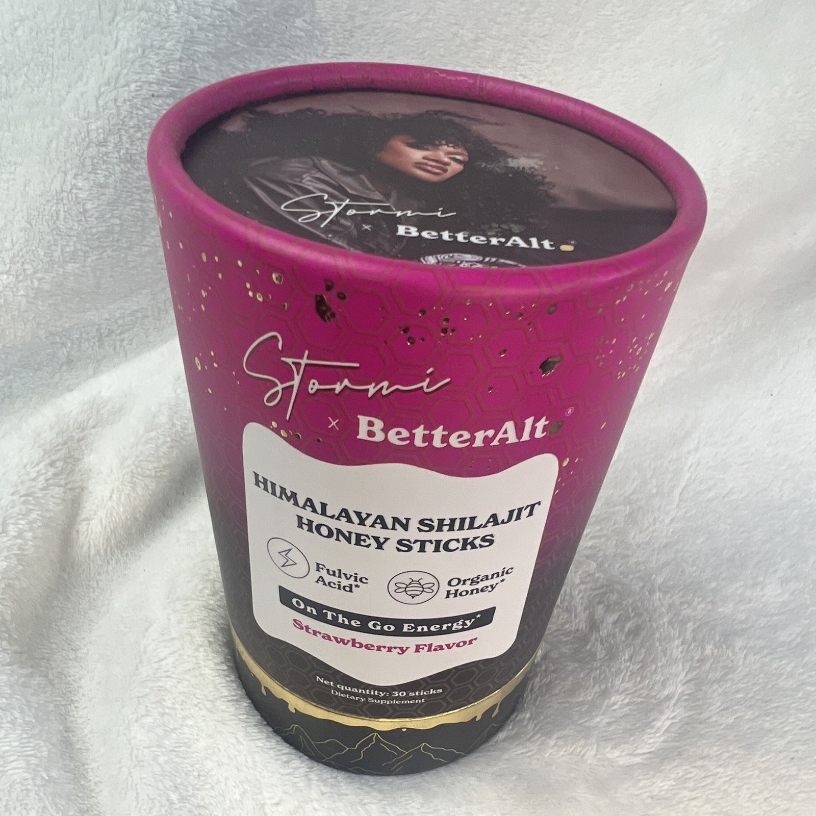 BetterAlt Himalayan Shilajit Honey Sticks Strawberry 30 Count