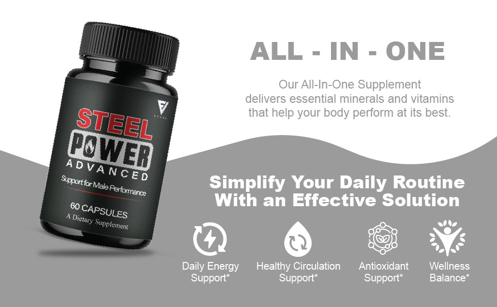 Steel Power Advanced Performance Supplement, Steel Power (60 Capsules)