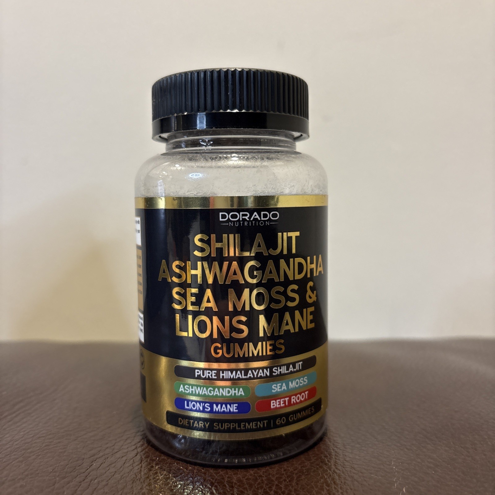Dorado Nutrition, Shilajit Ashwagandha Sea Moss & Lions Mane Gummies, 60 Count