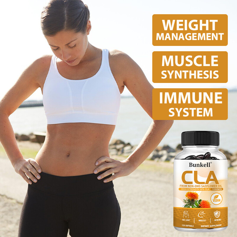 CLA 1000mg Max Potency CLA Safflower Oil Weight Supplement Immune Muscle Support