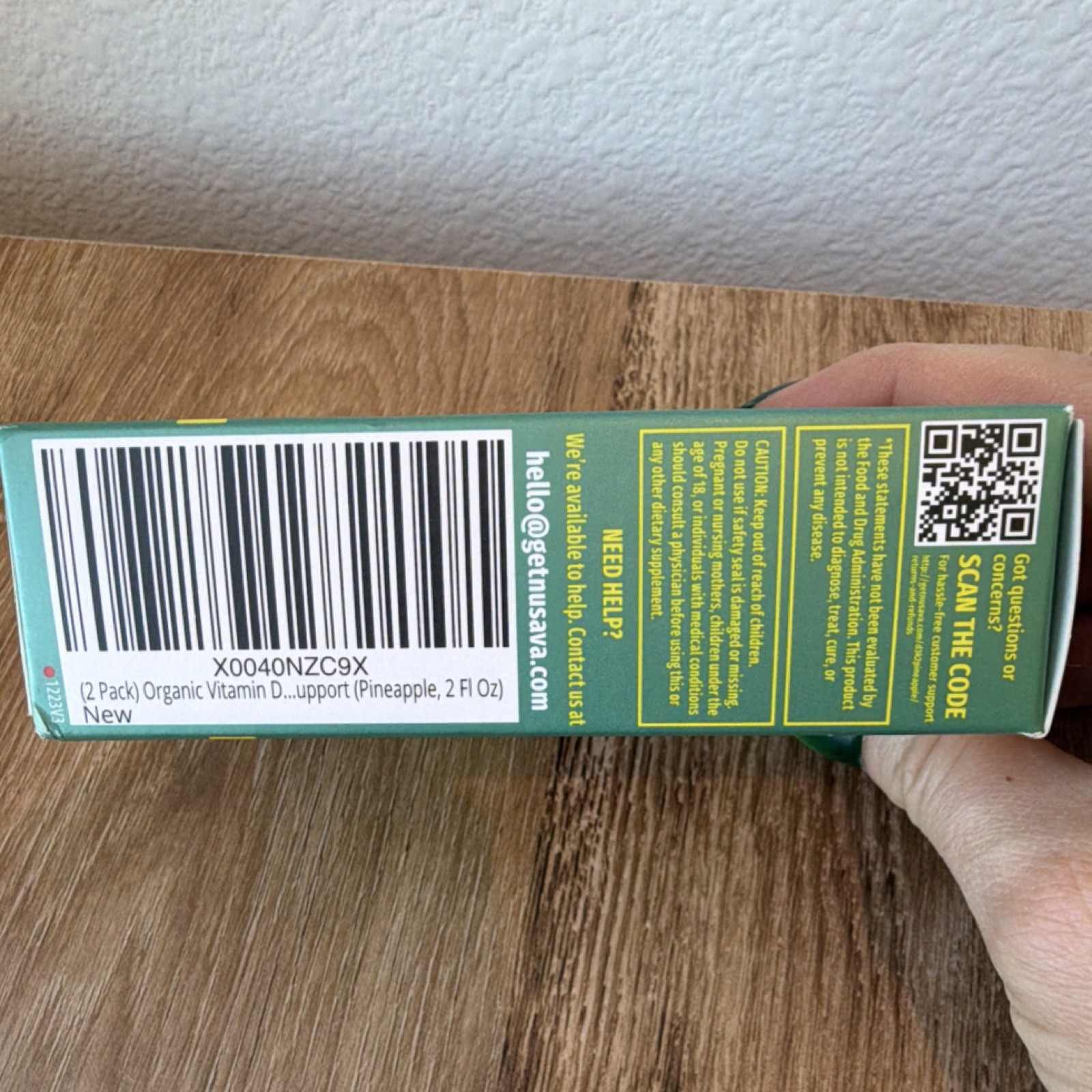 Nusava Organic Liquid D3 K2 Omega 3 MCT Oil Non-GMO Pineapple Flavor 2 Pack