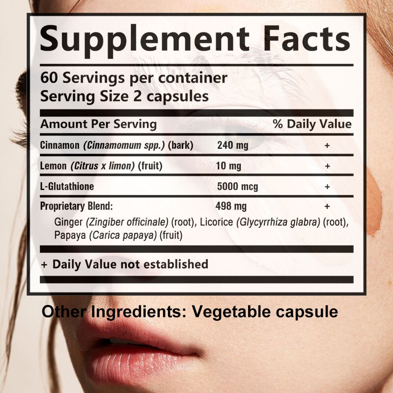 Glutathione Collagen Capsules – 5000 mg – Anti-Aging – Immune System Support