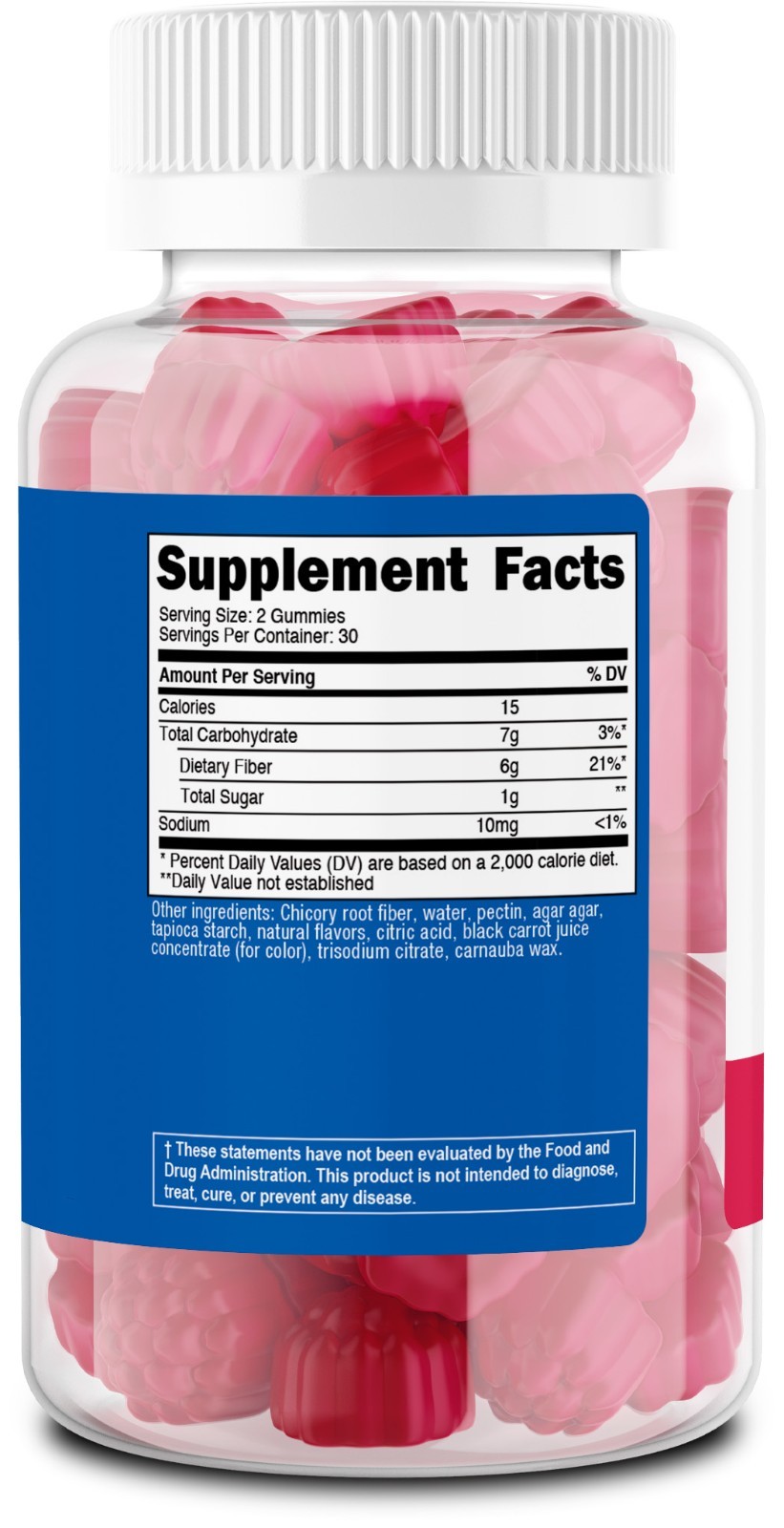Nutricost Fiber Gummies (Berry Flavored) 60 Gummies – Dietary Fiber Supplement