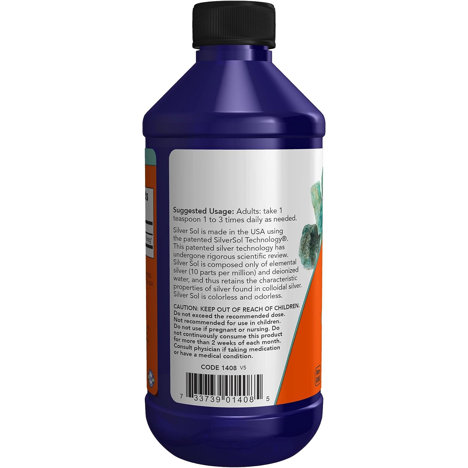 NOW Silver Sol Patented Silver Supplement, 8 Fluid Ounces