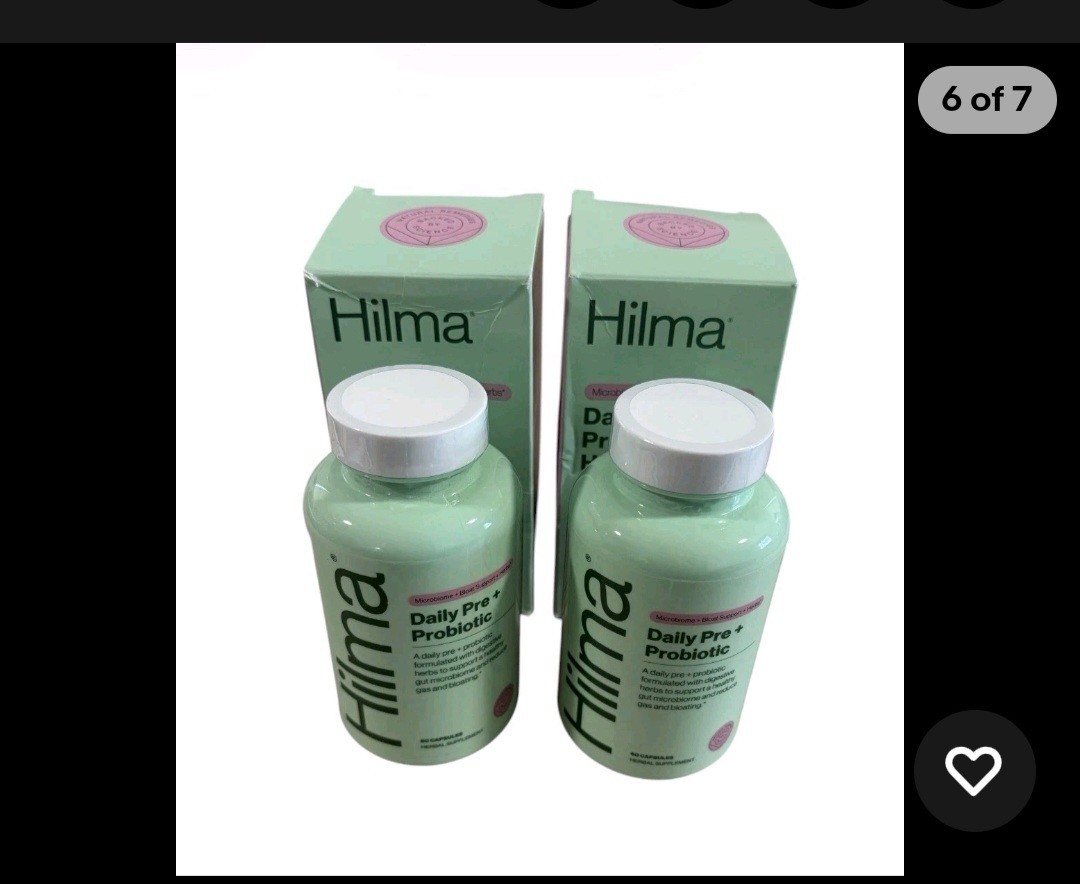 Hilma Daily Pre Probiotic Herbs 180 Capsules Support Gut Health 3 Pack Exp 09/26