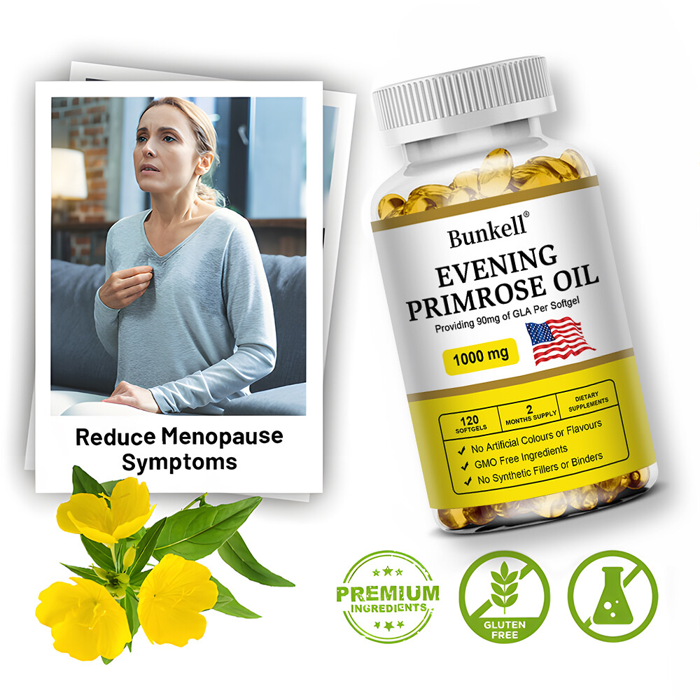 Evening Primrose Oil, 1000 mg, Anti-Aging,Whitening 30 To 120 Capsules